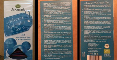 Alnatura Advents Kalender Tee