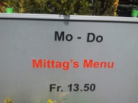 Mittag’s Menu
