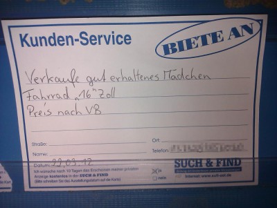 Verkaufe gut  erhaltenes Mädchen